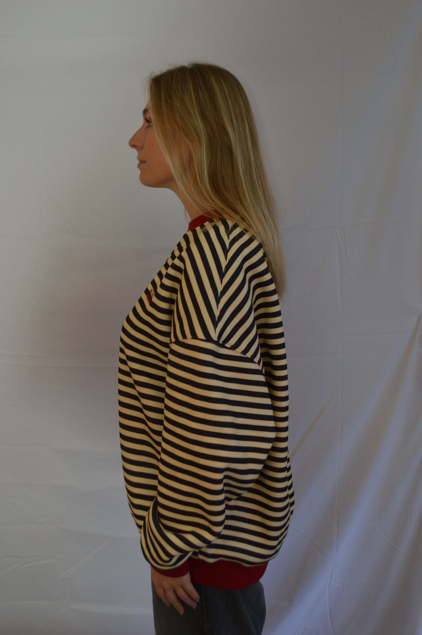 The striped sweater navy
