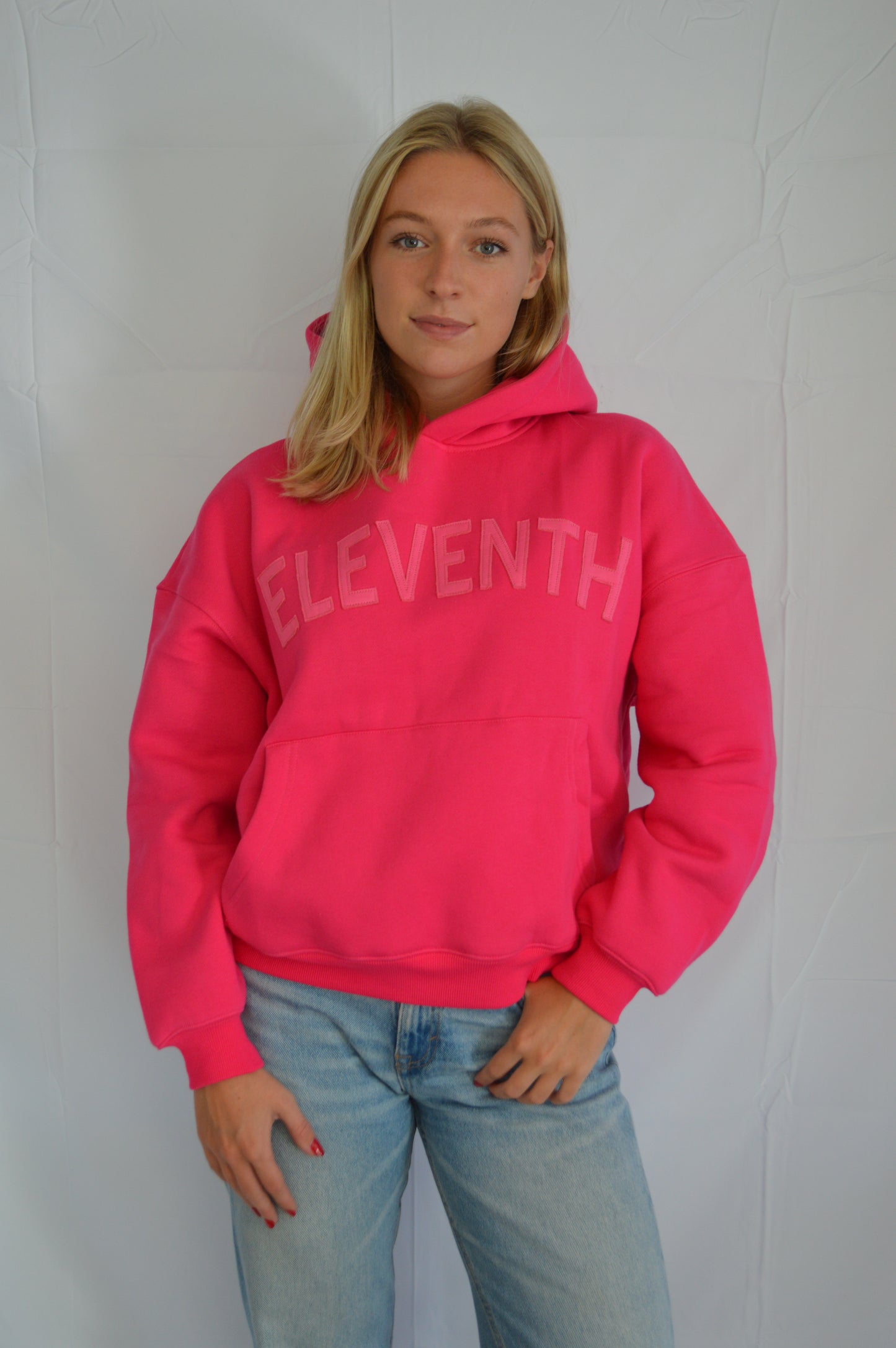 The ultimate logo boxy hoodie pink
