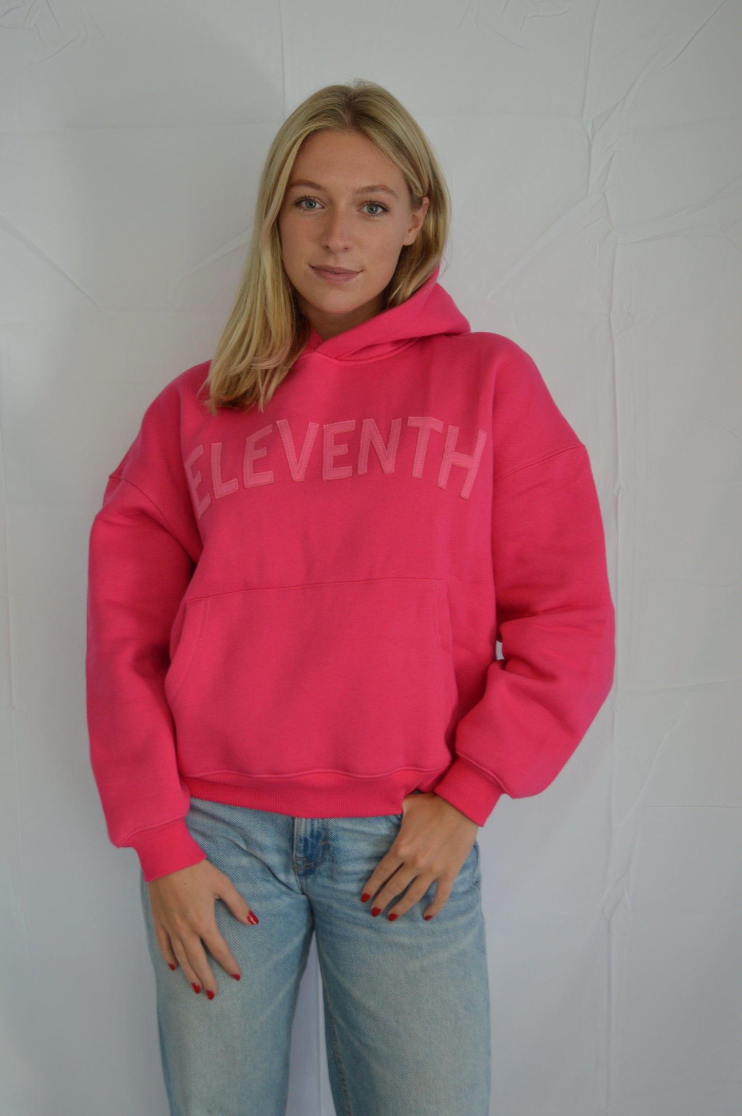 The ultimate logo boxy hoodie pink