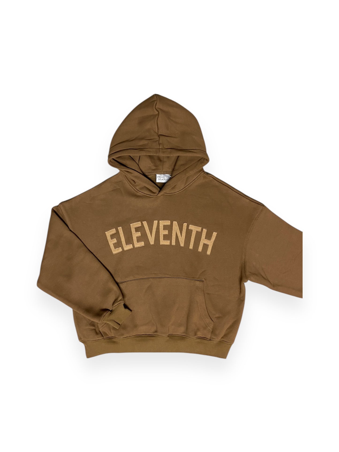 The ultimate logo boxy hoodie brown