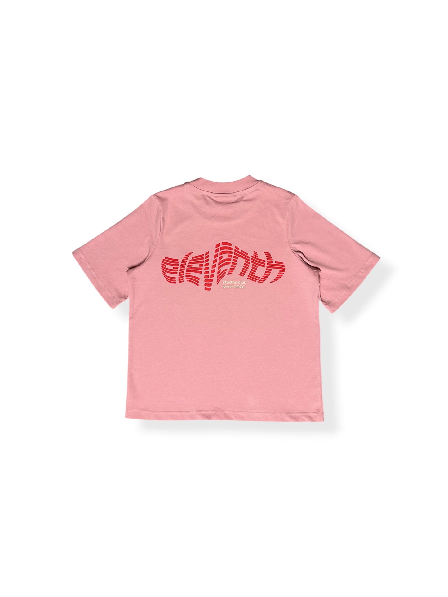 The lined logo shirt light pink
