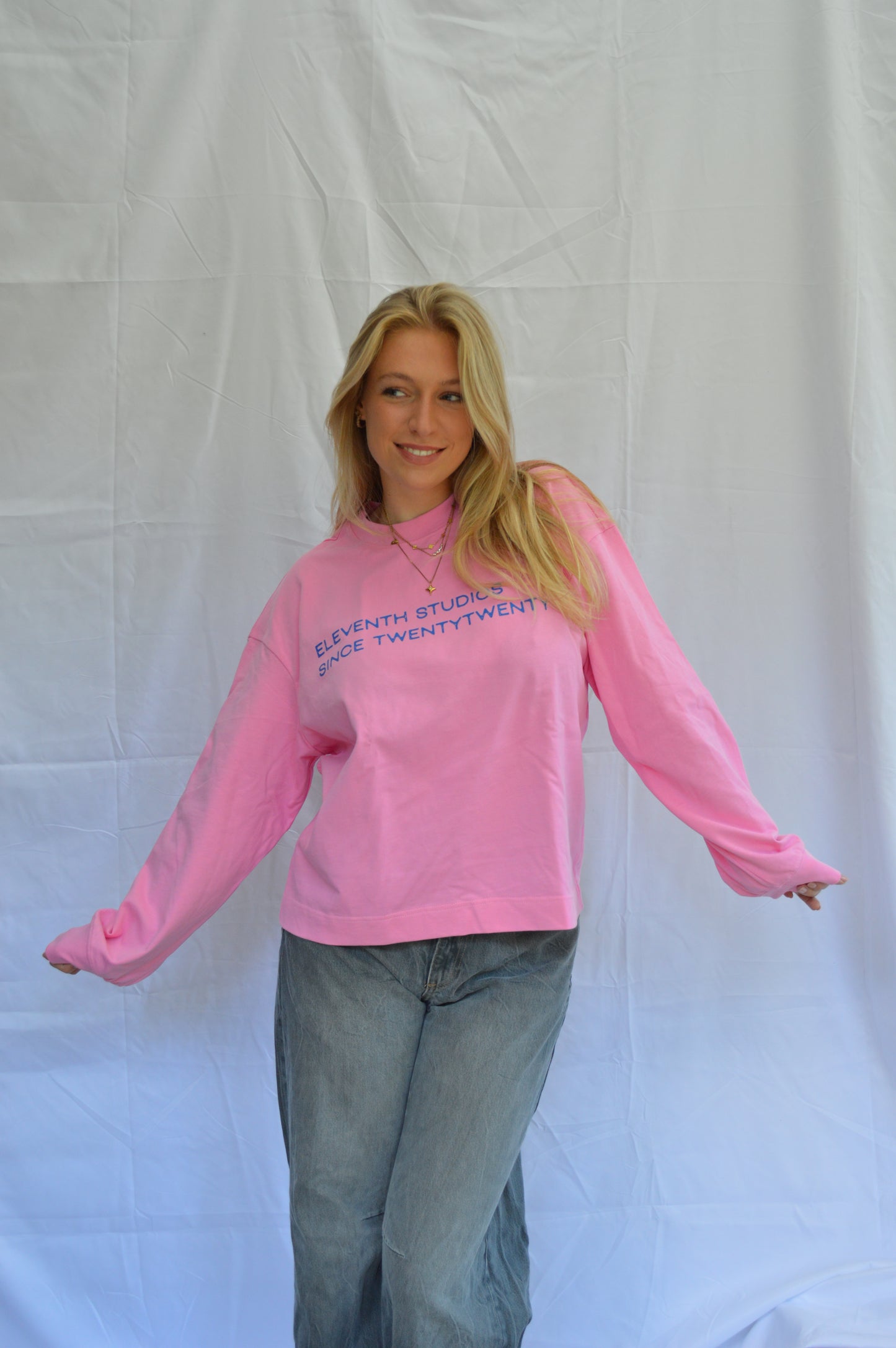 The distressed longsleeve pink