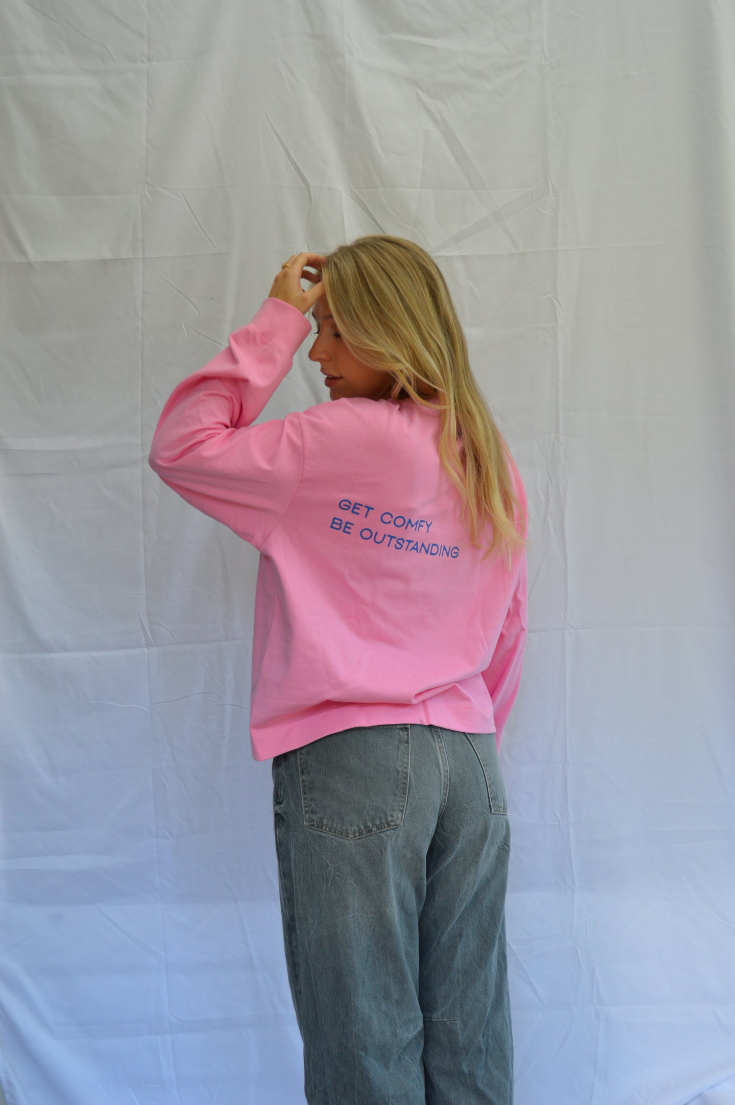 The distressed longsleeve pink