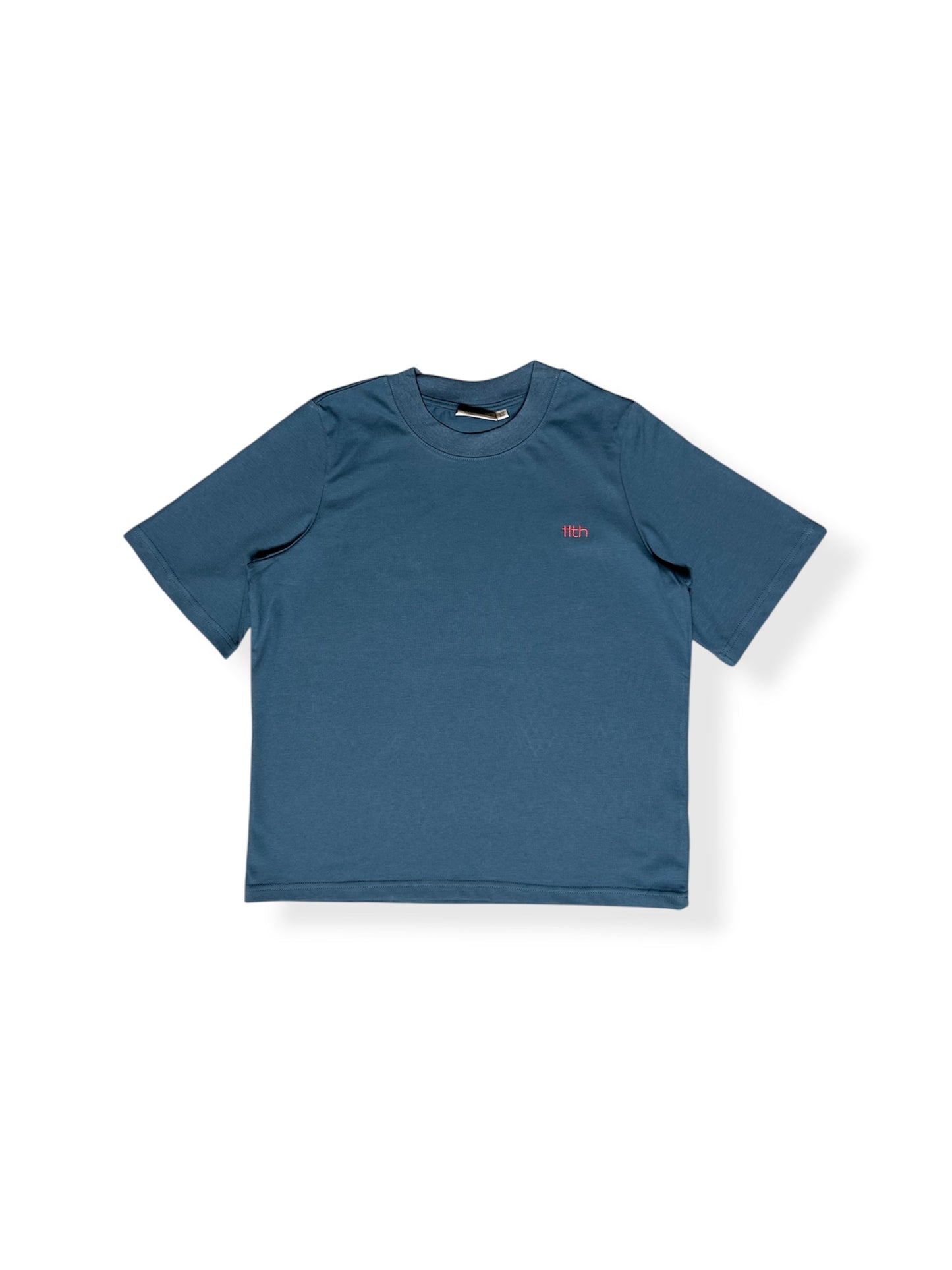 The lined logo shirt denim blue