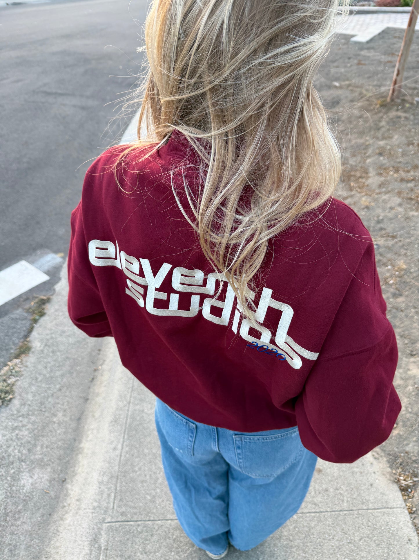 The high neck sweater burgundy