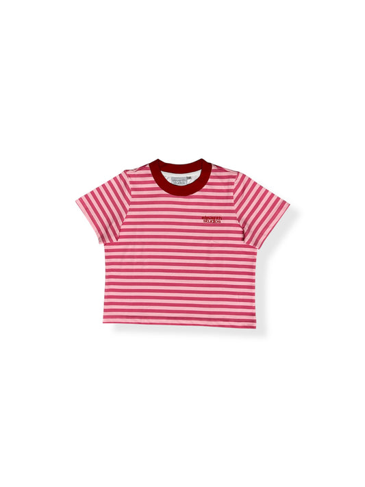 The striped baby tee pink