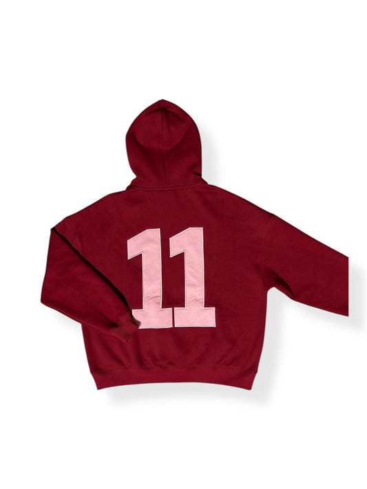 The 11 hoodie bordeaux